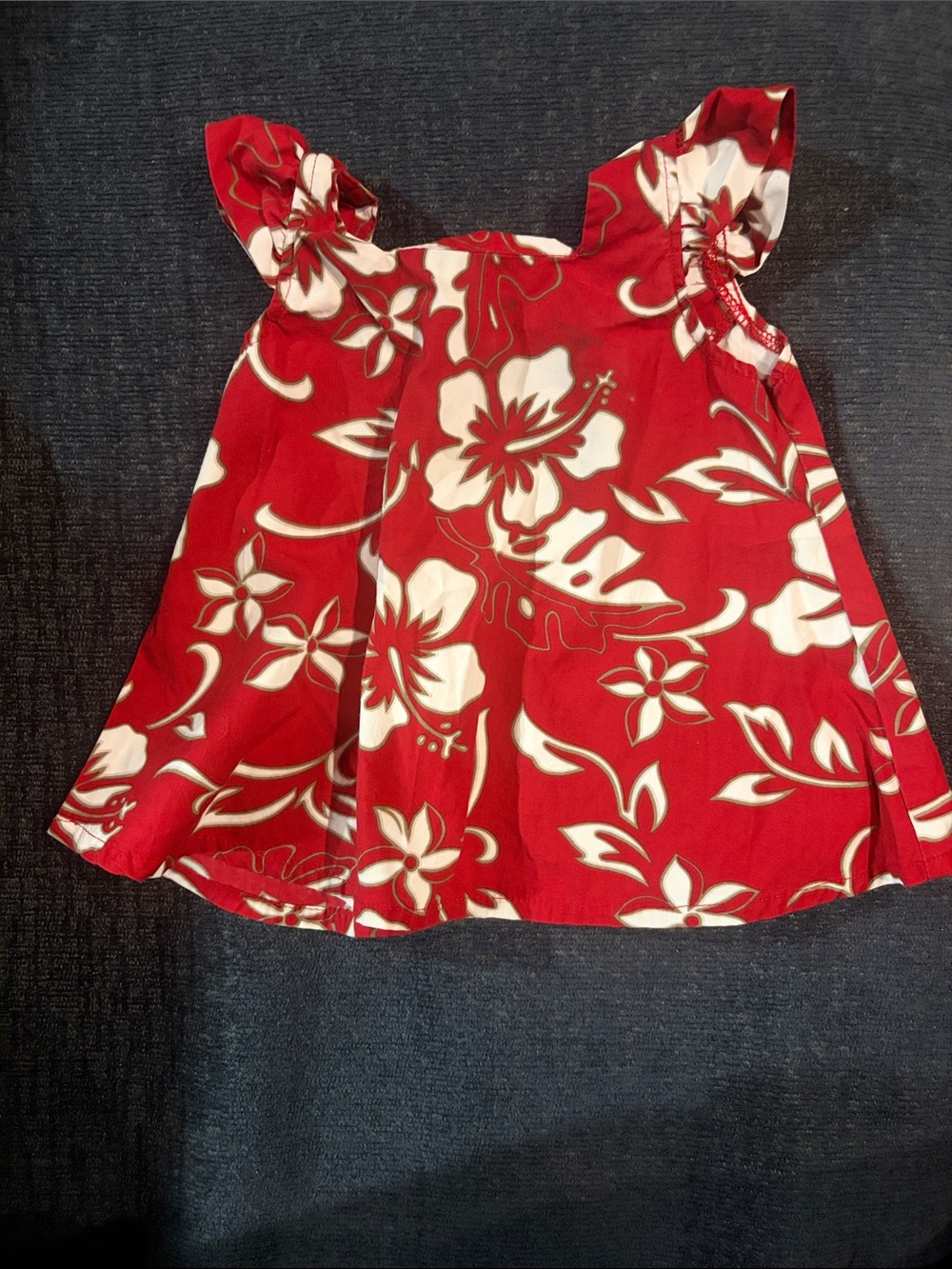 Red Hawaiian baby outfit